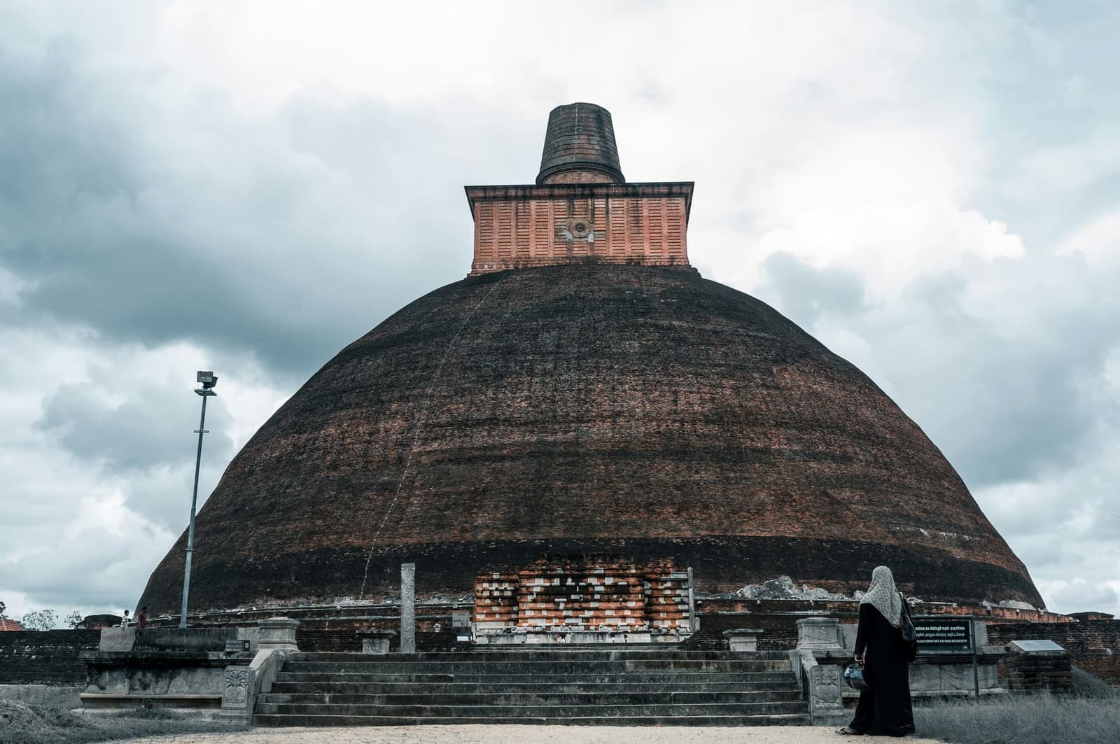Ancient dagoba at Anuradhapura in warm afternoon light